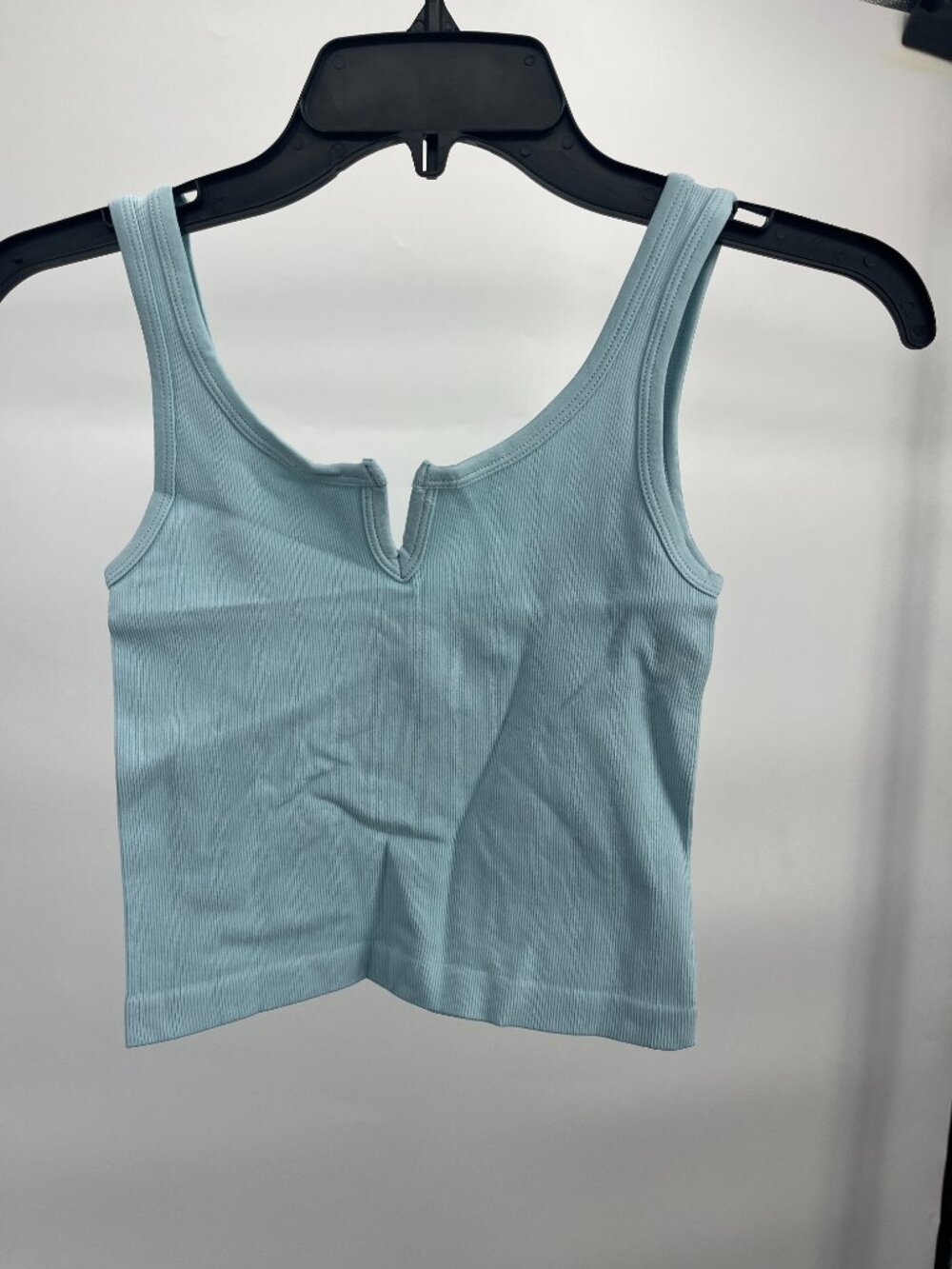 Dynamic by Dress in LALA Cropped One Size Tank Top In Blue